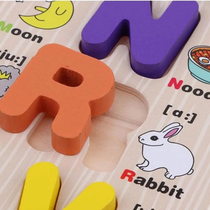 Wooden 3D Capital Alphabets Sorting Boards