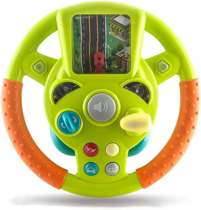 Little Driver Steering Wheel with Music Light for Co-Pilot Simulation Driving Game for Children