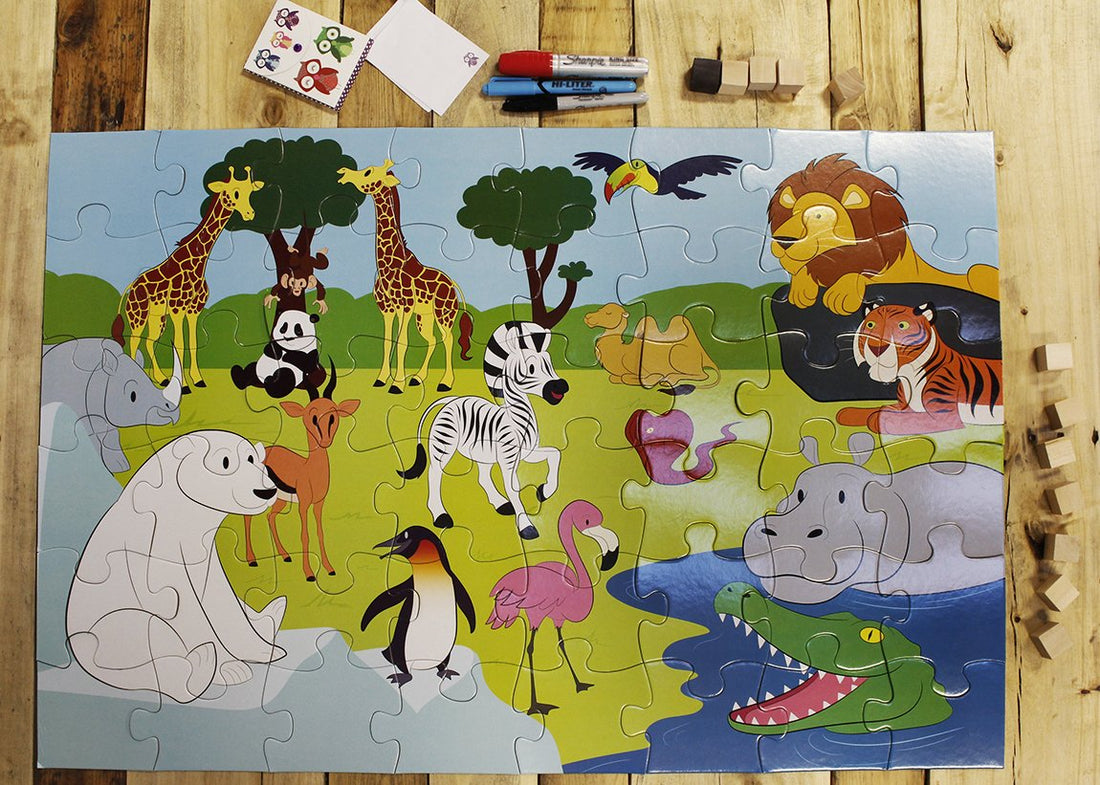Zoo Animal Jumbo Floor Jigsaw Puzzle – 35 pieces