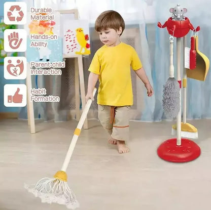 Kids Cleaning Set: Pretend Play Housekeeping Toy (8 pieces)