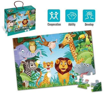 Animal Jumbo Floor Jigsaw Puzzle – 48 pieces