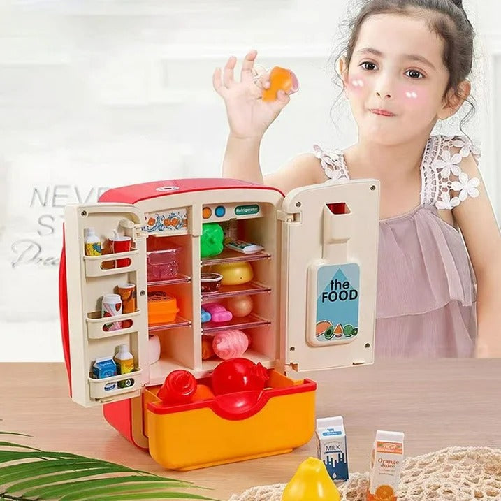 Multi-Function Fridge Toy Set – 39-Piece Interactive Play Kitchen