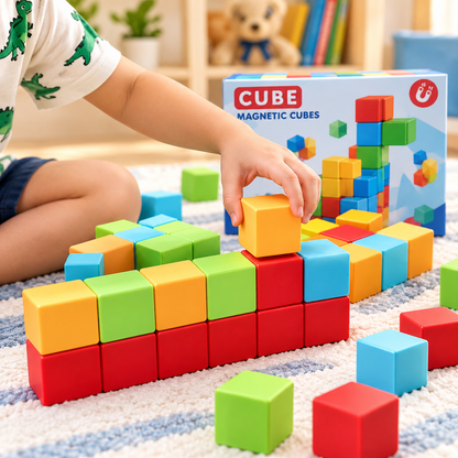 Large Magnetic Building Blocks – 32 Pieces (4.2 cm x 4.2 cm each)