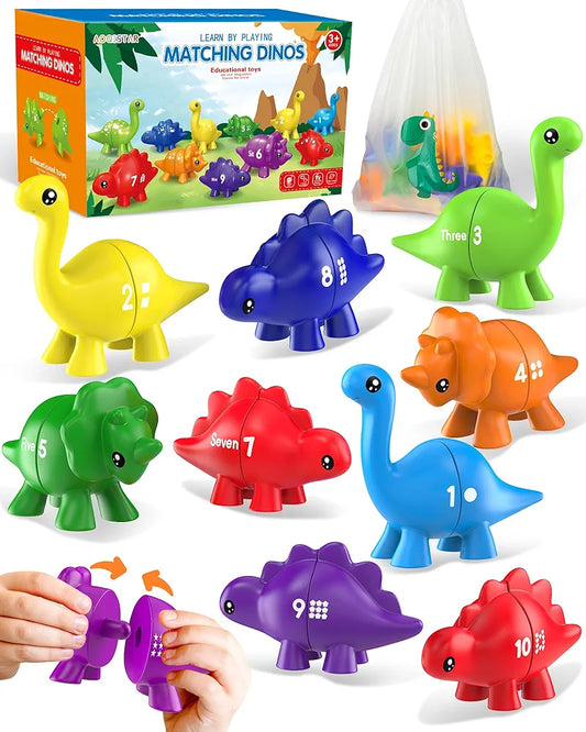Montessori Numbers & Colors Matching Dinosaur Activity