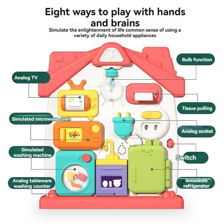 Multifunctional Early Interactive House Busy Learning Board