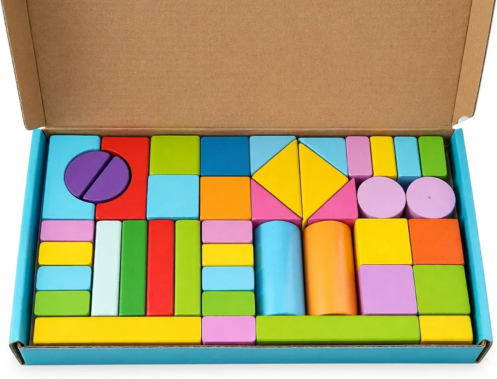 Wooden Multicolor Building Blocks – 40 pieces