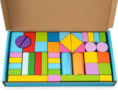 Wooden Multicolor Building Blocks – 40 pieces