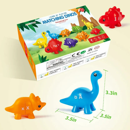 A-Z Alphabet Matching Dinosaurs – 13 PCS Double-Sided