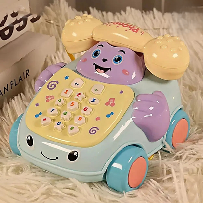 Toddlers Mini Musical Multifunctional Pull Along Telephone Car