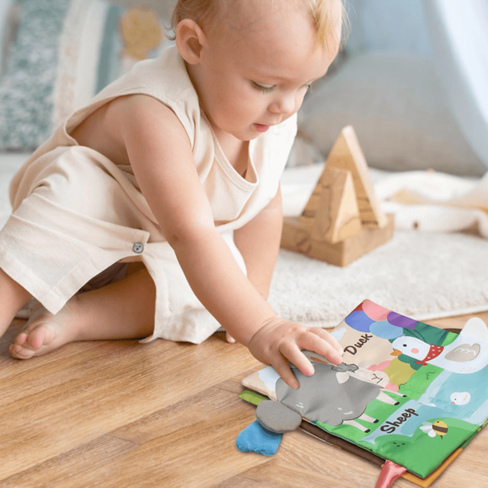 Jungle Tails- Soft Crinkle Cloth Book for Babies