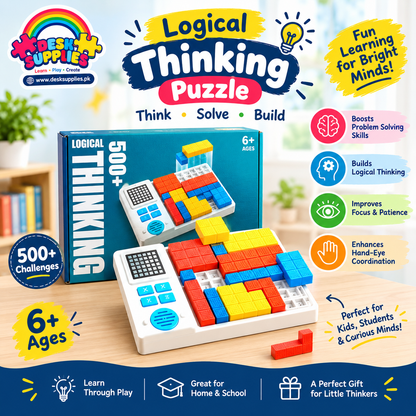 Electronic IQ Brain Teaser Puzzle Game For Kids And Adults With LCD Screen With 500 Challenges