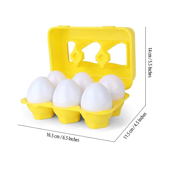 Shape Matching Eggs For Color Recognition - 6 Pieces