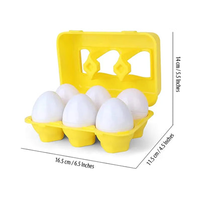 Shape Matching Eggs For Color Recognition - 6 Pieces