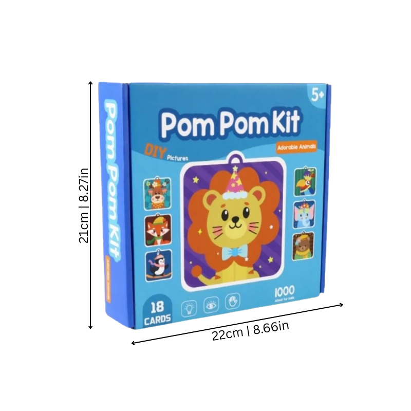 DIY Pom Pom Art Craft Kit for Kids