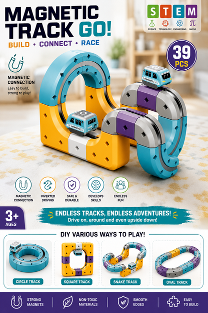 Magnetic Track Go – Magnetic STEM Track Set - 39 pcs
