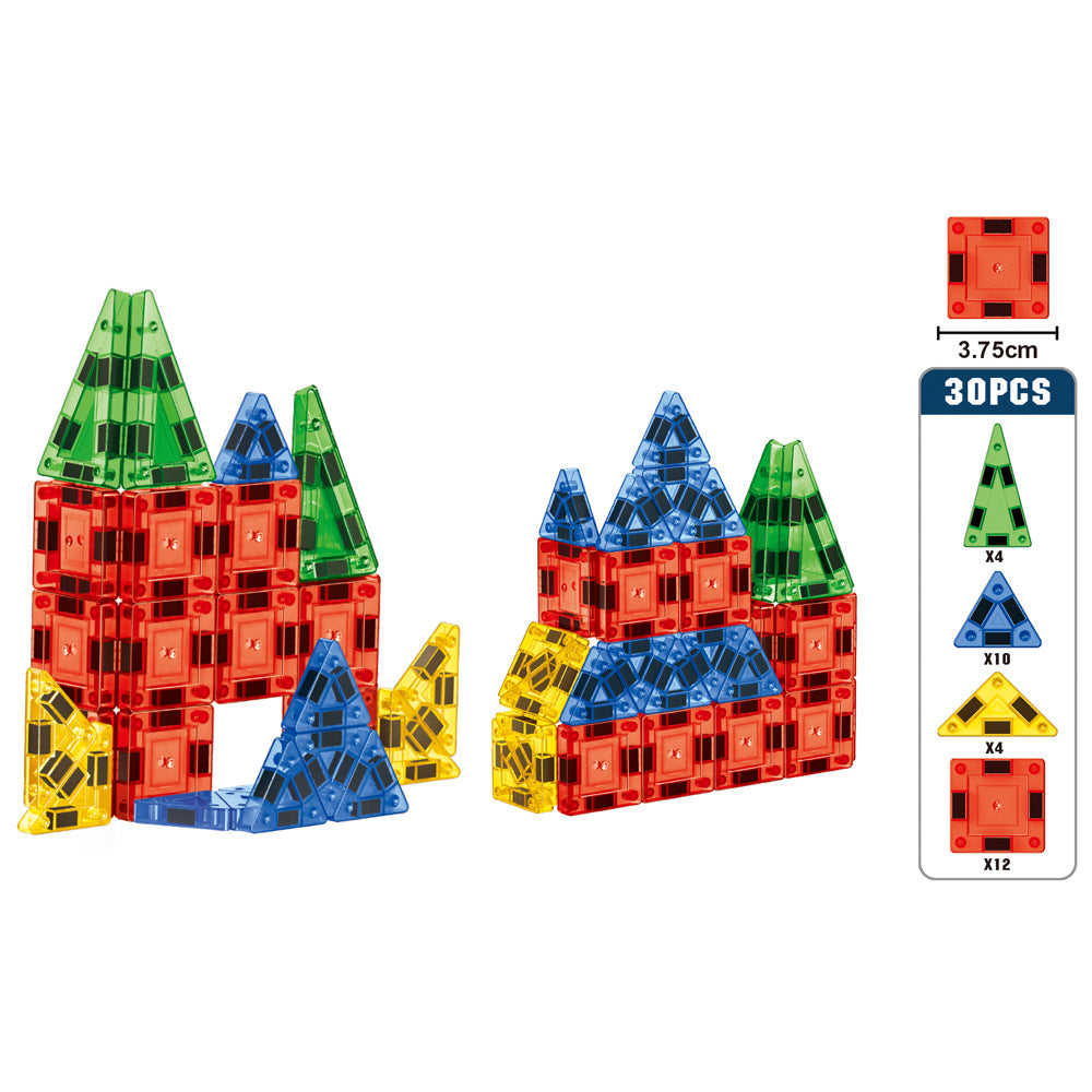 Mini Travel Magnetic Tile Blocks Set 30 Pieces