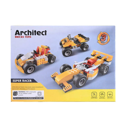 Architect Super Racer 3-in-1 Building Blocks Set (121 Pieces)