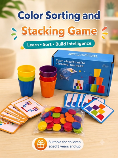 Colour Classification Stacking Cup Game – Pattern Matching
