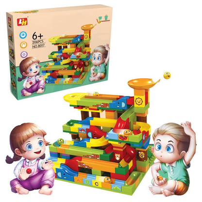 Building Blocks Slideway Track Maze: 206 pcs