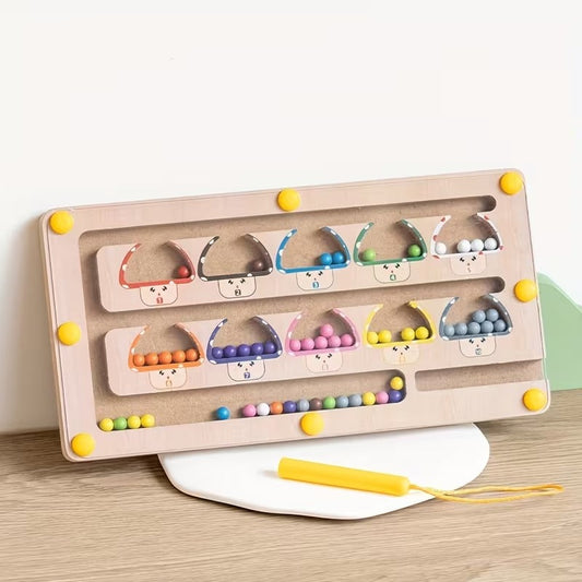 Wooden Color Sorting Magnetic Maze Board