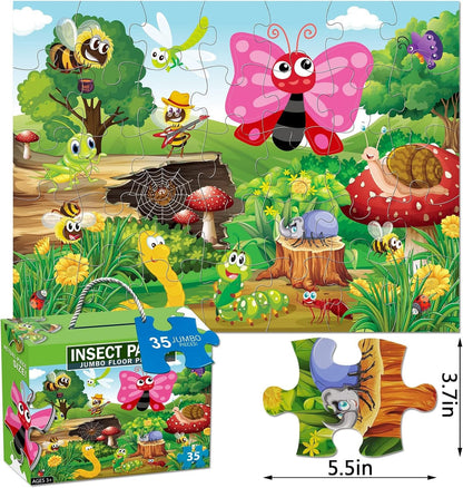 Insect Party Jumbo Floor Jigsaw Puzzle – 35 pieces