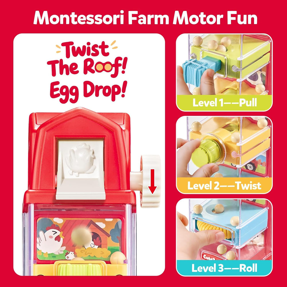 Barn Fun 4-Level Musical Activity Spiral Tower with Spinning Gears