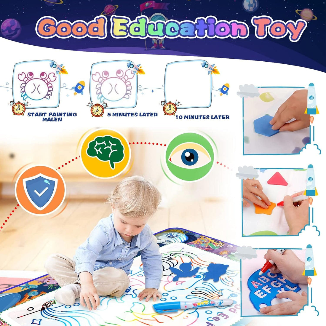 Magical Aqua Doodle Canvas Washable Drawing Mat