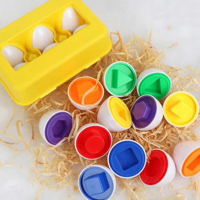 Shape Matching Eggs For Color Recognition - 6 Pieces