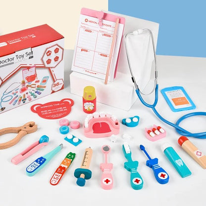 Wooden Pretend Play Doctor Set