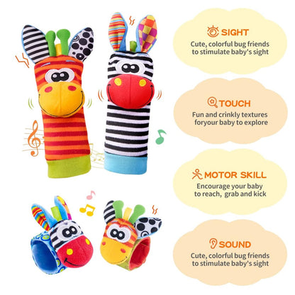 Baby Wrist & Feet Rattle Set (4pcs)