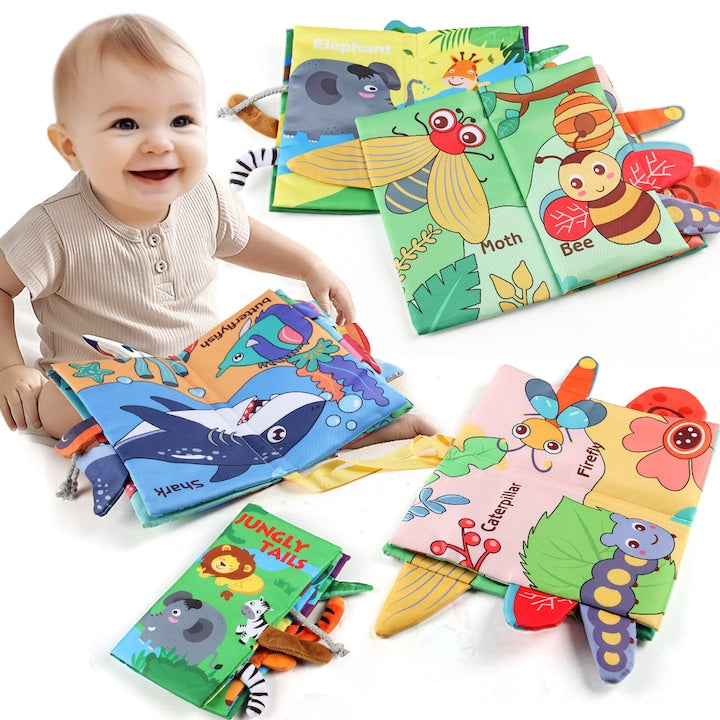 Sea Bed Animal- Soft Crinkle Cloth Book for Babies