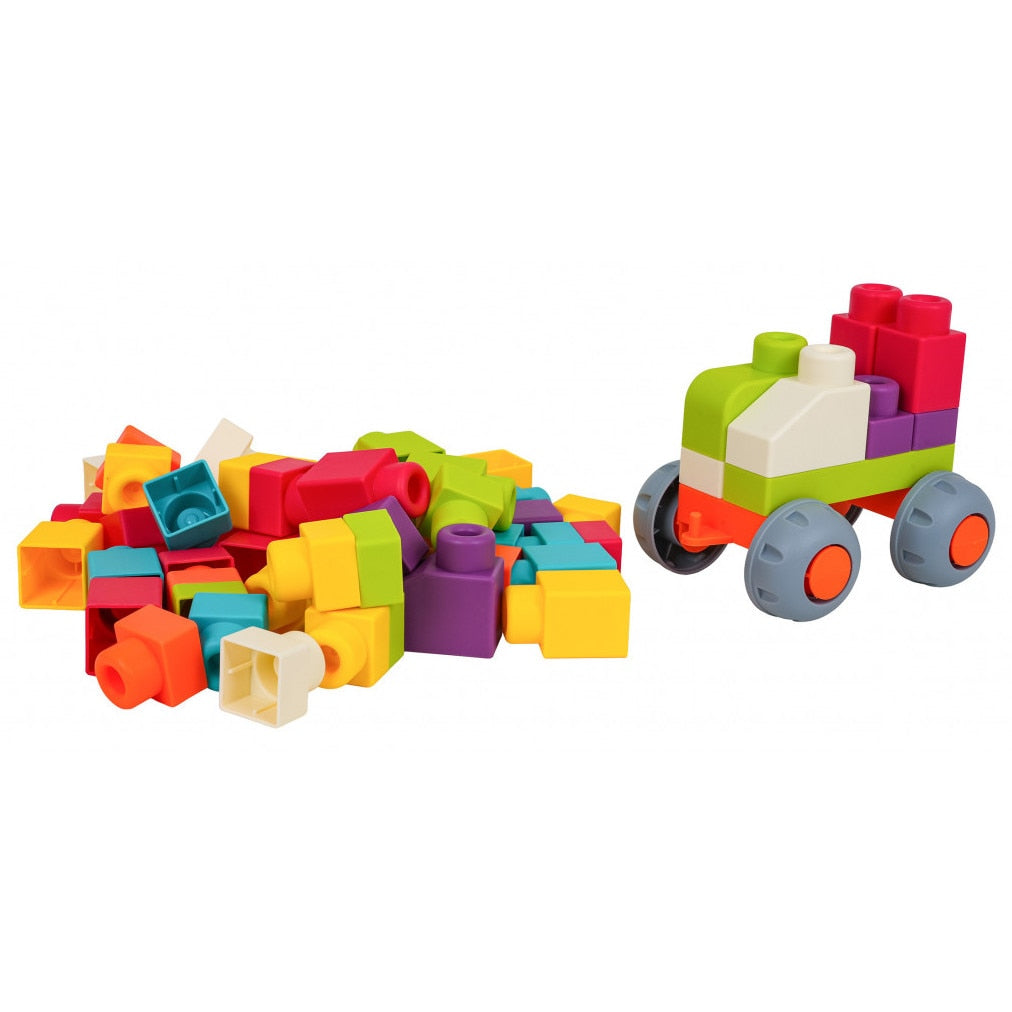 Soft Building Block Set with Backpack (60 Pieces)